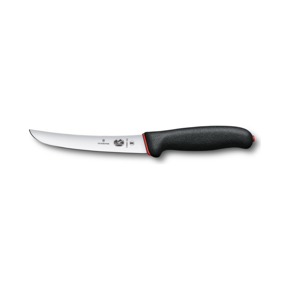 Dual Grip, boning knife, 15cm, straight, curved, black/red