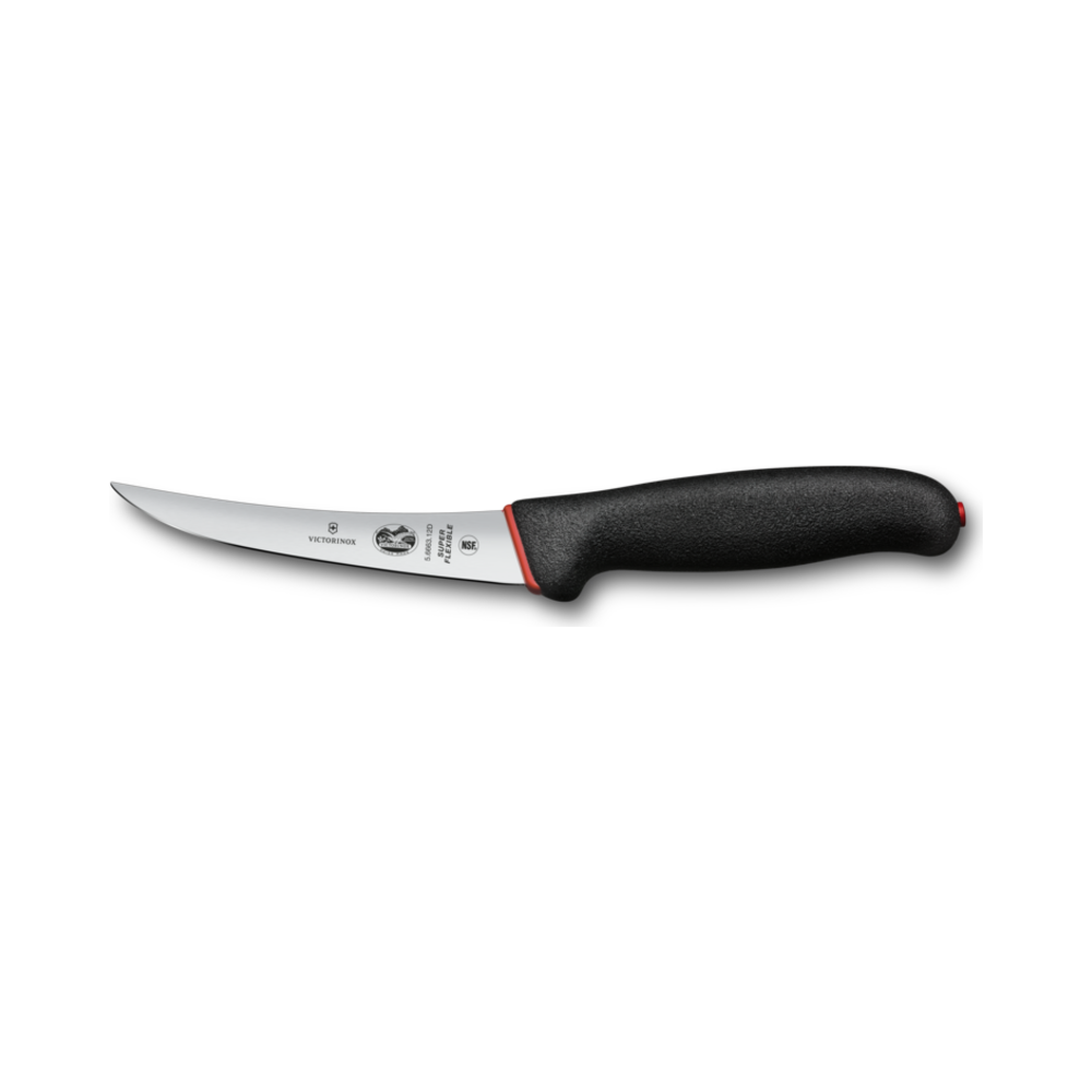 [VIC-5.6663.12D] Dual Grip, boning knife, 12cm, straight, super flex, black/red