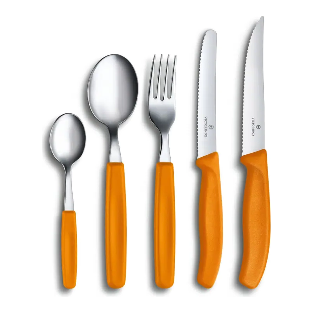 [VIC-5.1546.L9.24] Knife set, 24Pc, Round, Orange