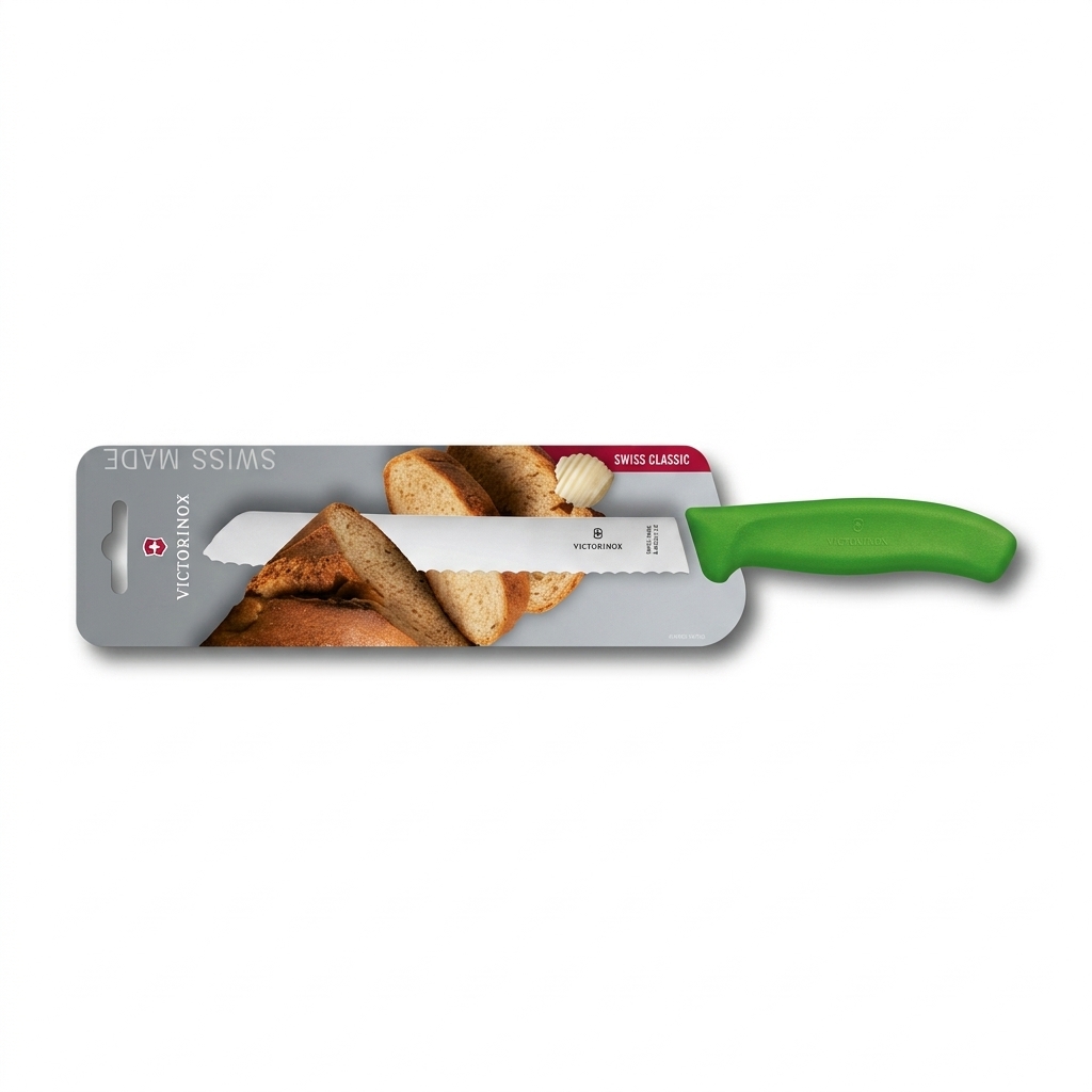 Knife Bread 21Cm Green - Blister
