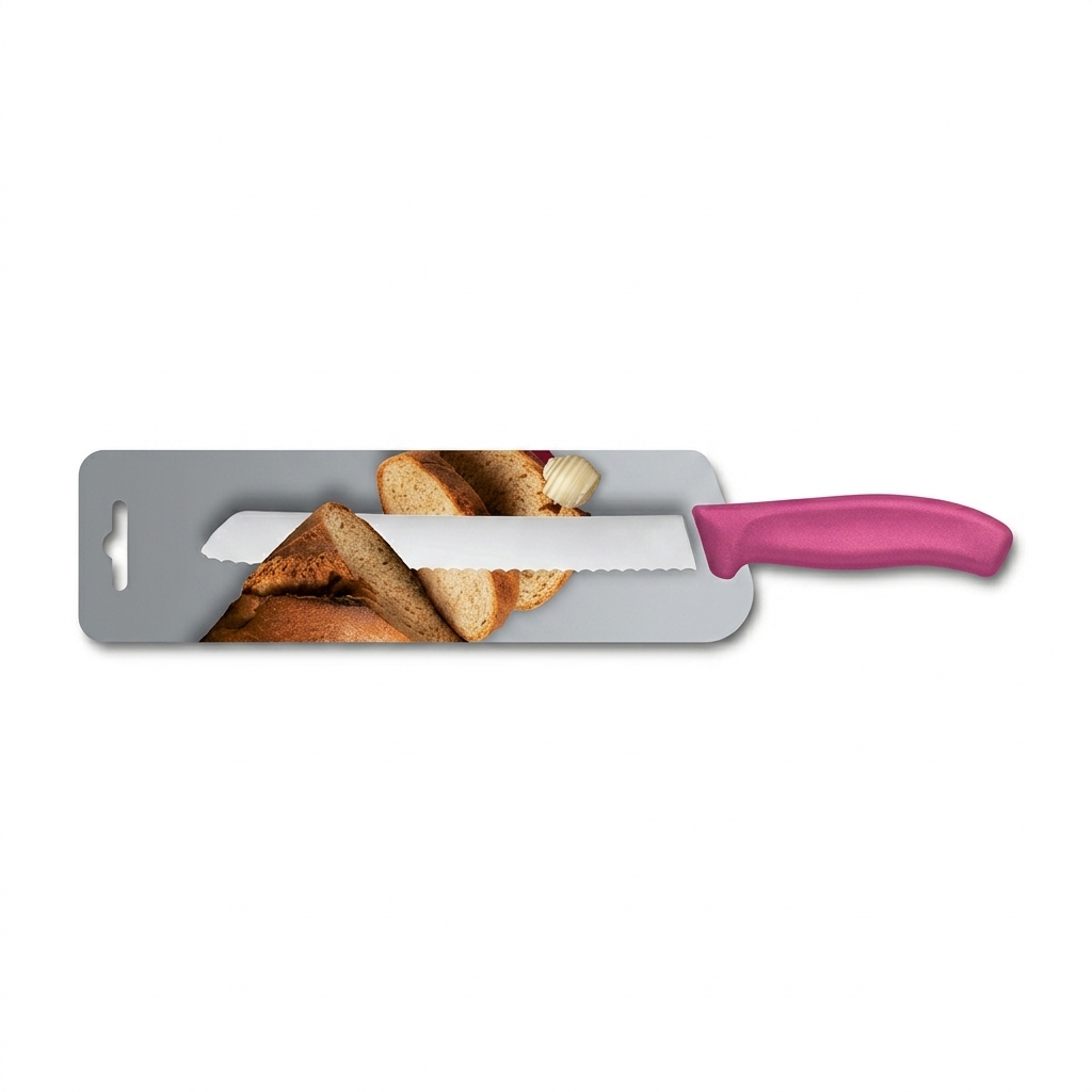 Knife Bread 21cm Pink - Blister