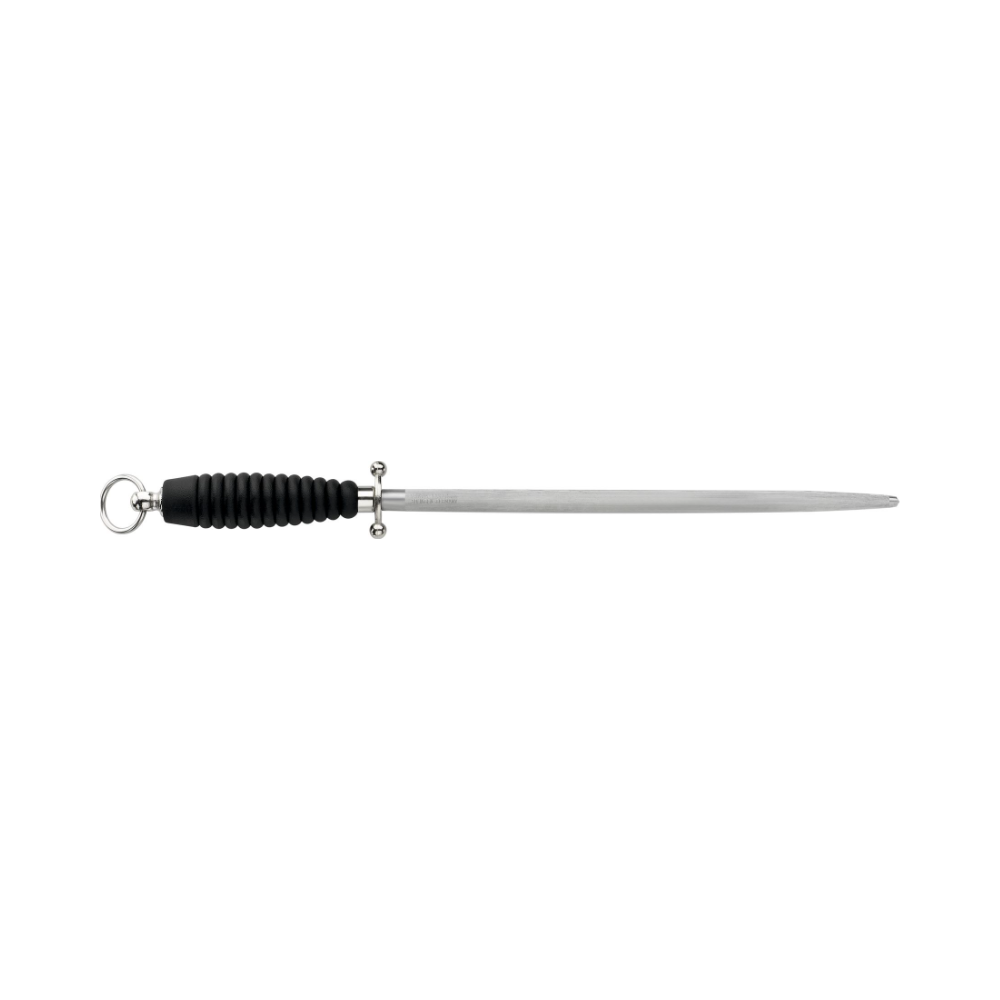 Sharpening Steel Round, Groove Handle,  ⌀12mm Standard Cut, 30cm