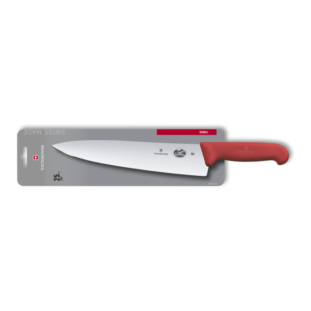 [VIC-5.2001.25B] Chef's knife, Fibrox, 25cm, Straight, Red, Blister