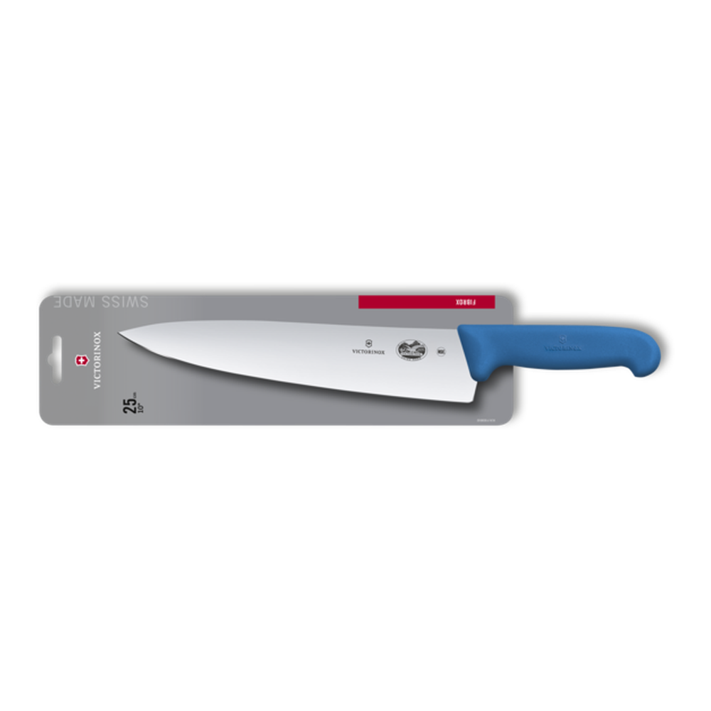 [VIC-5.2002.25B] Chef's knife, Fibrox, 25cm, Straight, Blue, Blister