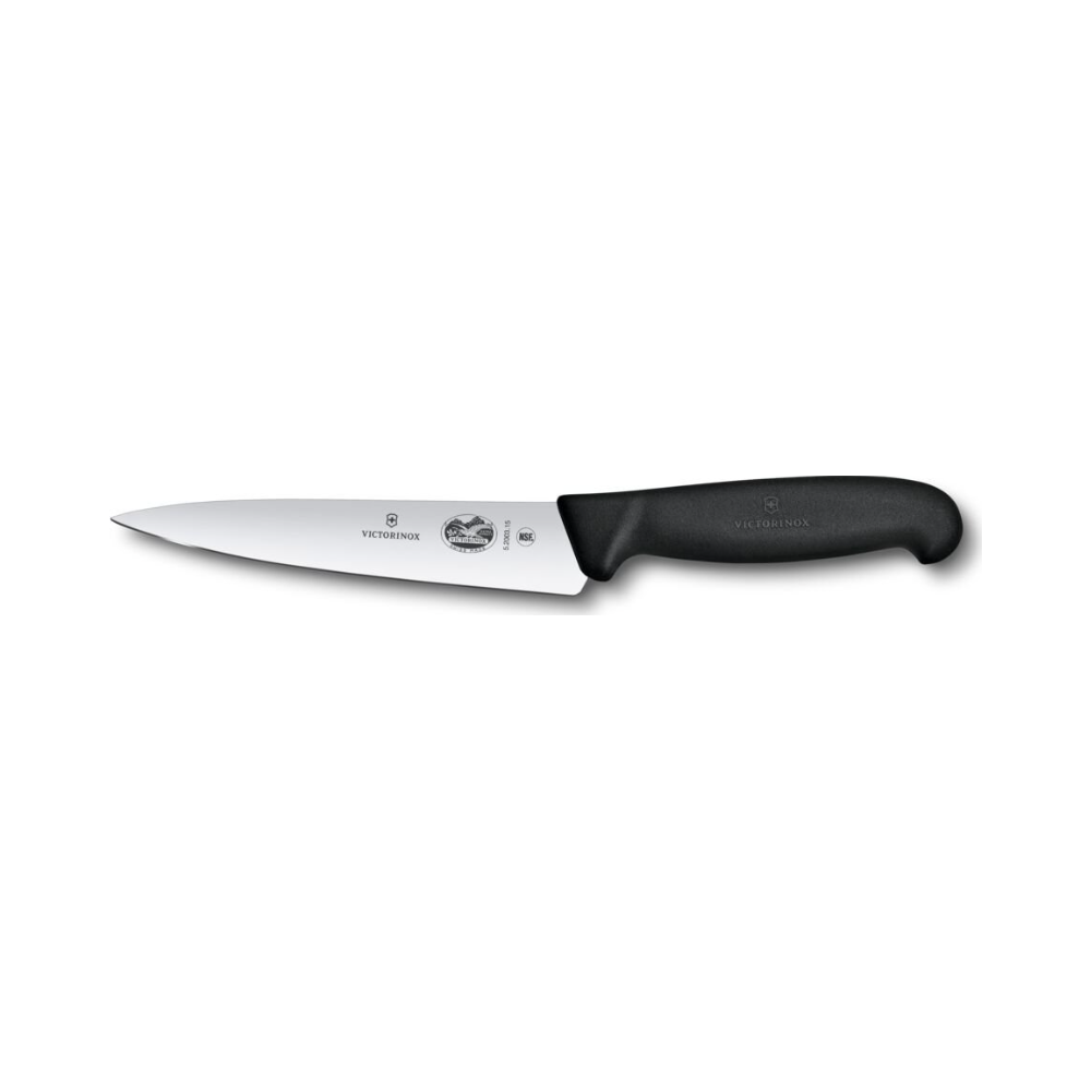 Fibrox, chef's knife, 15cm, straight, black