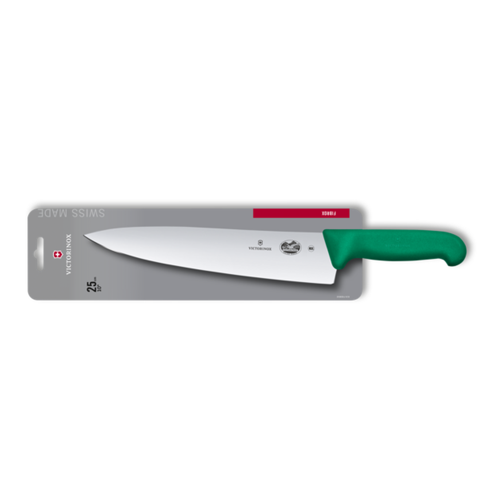 [VIC-5.2004.25B] Chef's knife, Fibrox, 25cm, Straight, Green, Blister