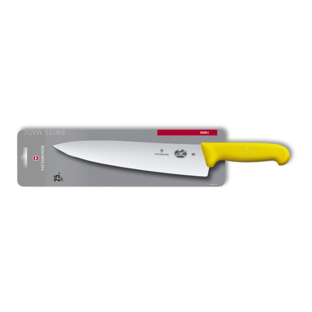 [VIC-5.2008.25B] Chef's knife, Fibrox, 25cm, Straight, Yellow, Blister