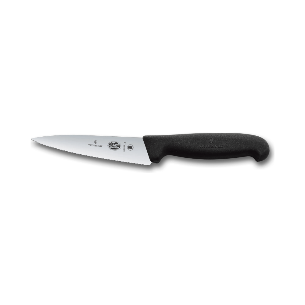 Fibrox, chef's knife, 12cm, wavy, black, blister