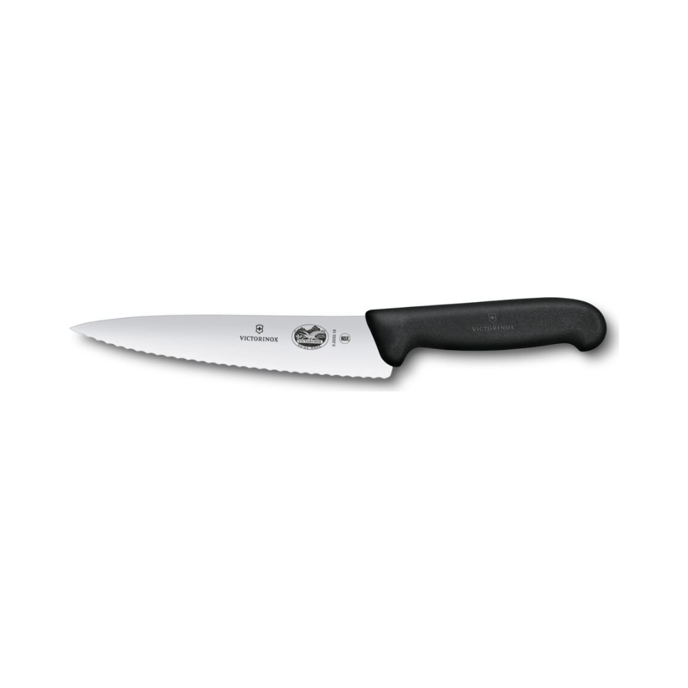 Fibrox, chef's knife, 19cm, wavy, black