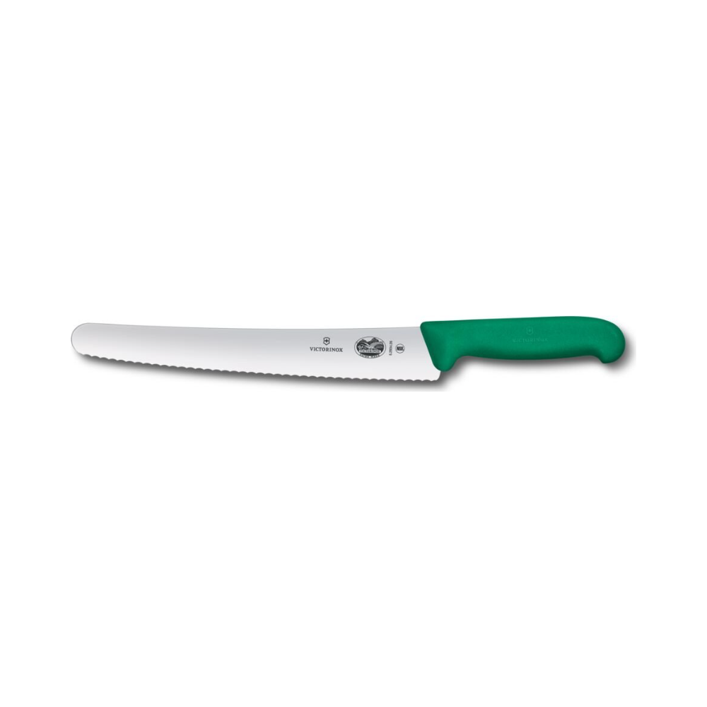 Fibrox, pastry knife, 26cm, wavy, green