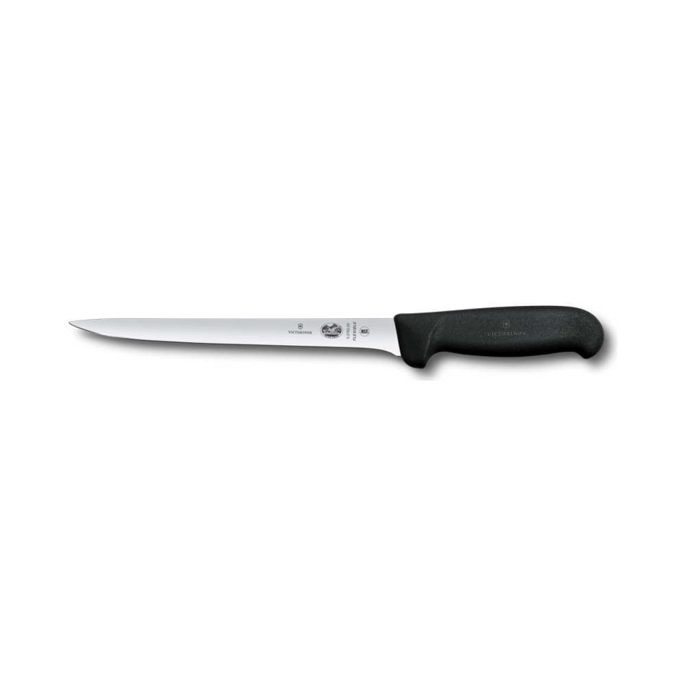Fibrox, filleting knife, 20cm, straight, flex, curved,black,b