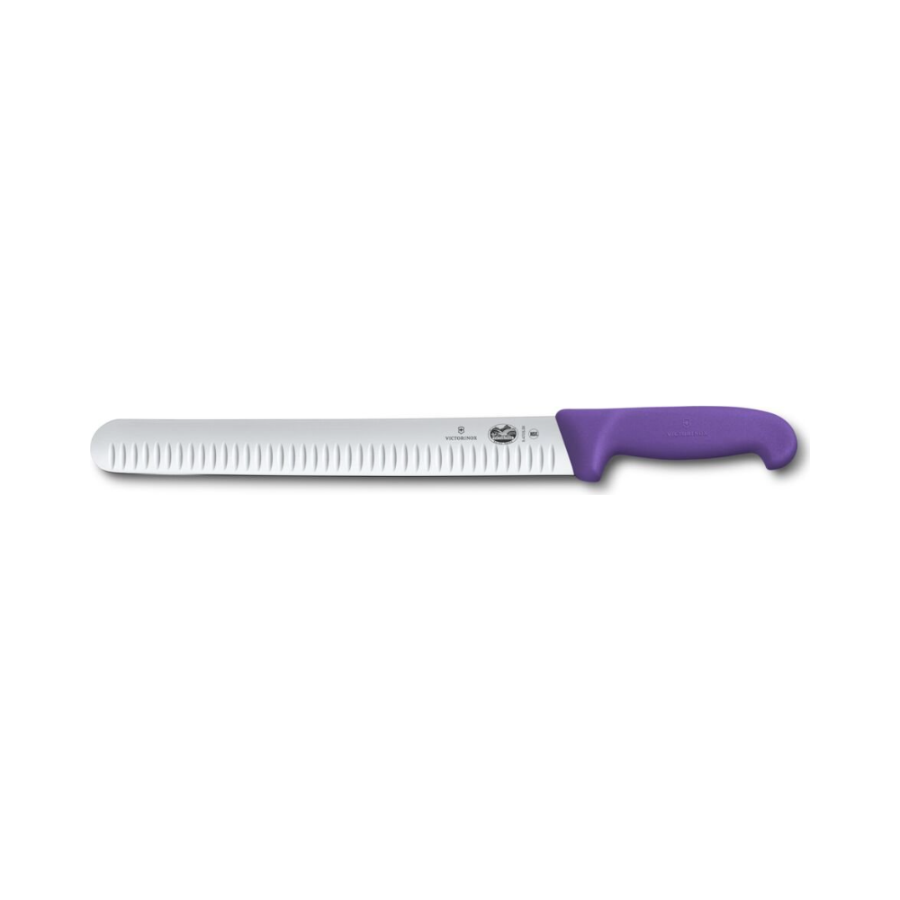 Fibrox, slicing knife, 30cm, fluted, purple