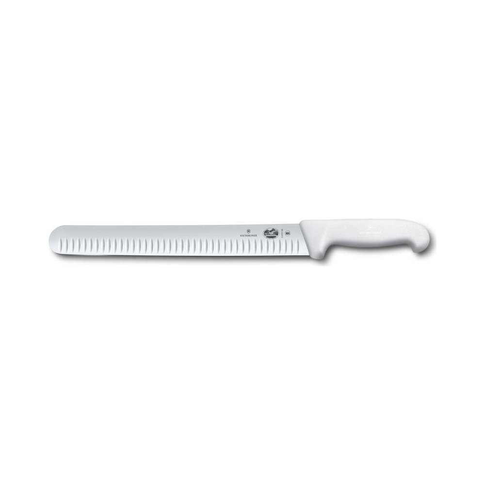 Fibrox, slicing knife, 30cm, fluted, white