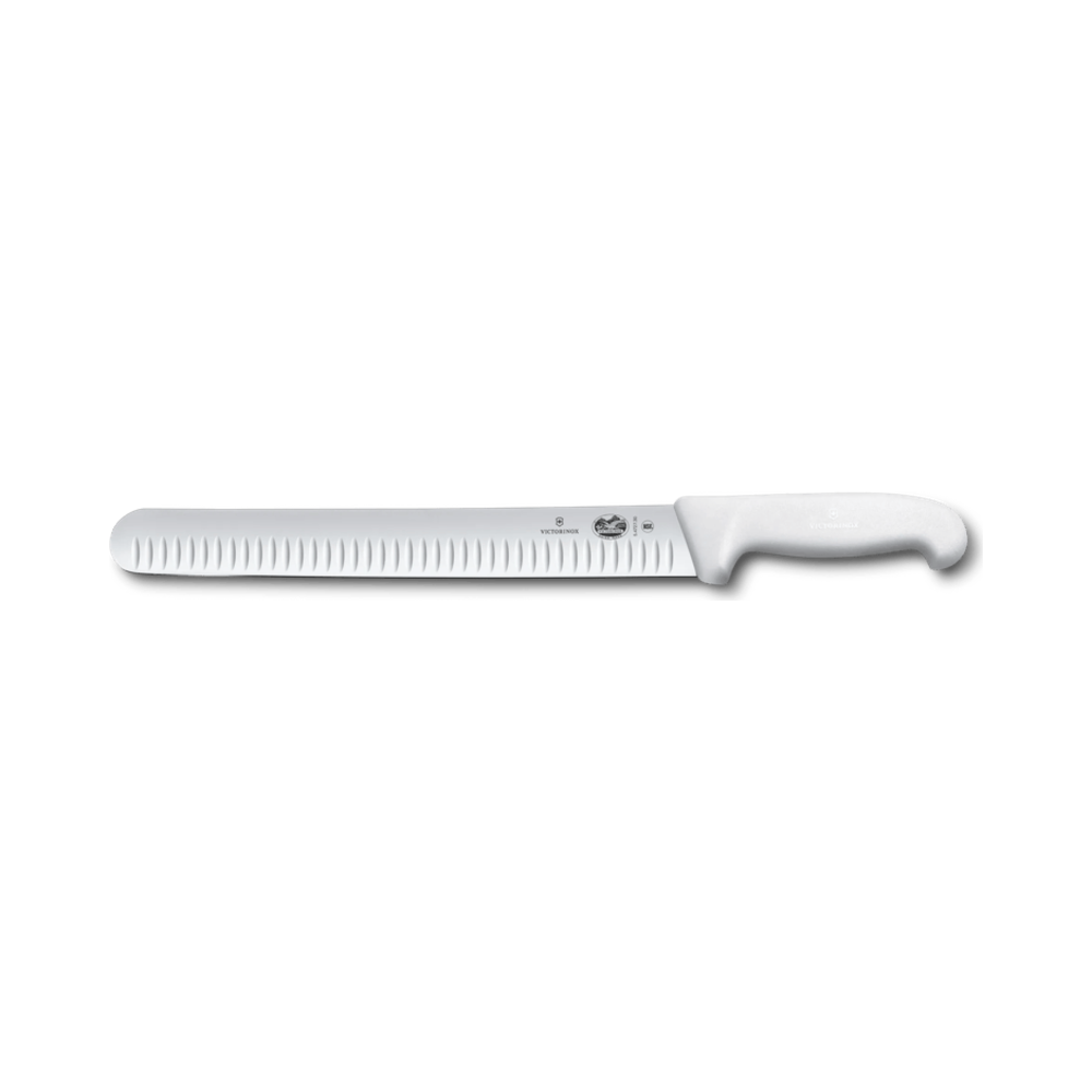 Fibrox, slicing knife, 30cm, fluted, white, blister