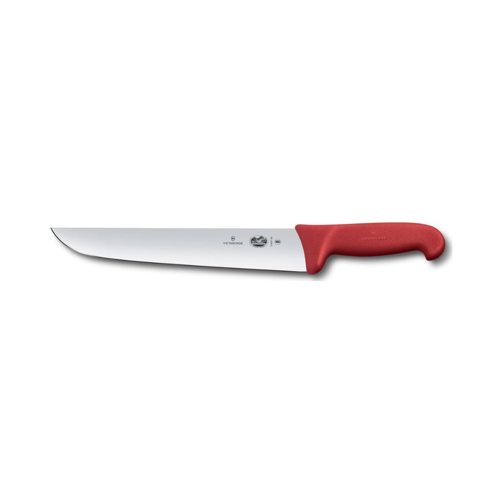 Fibrox, slaughter and butcher knife, 26cm, straight, red