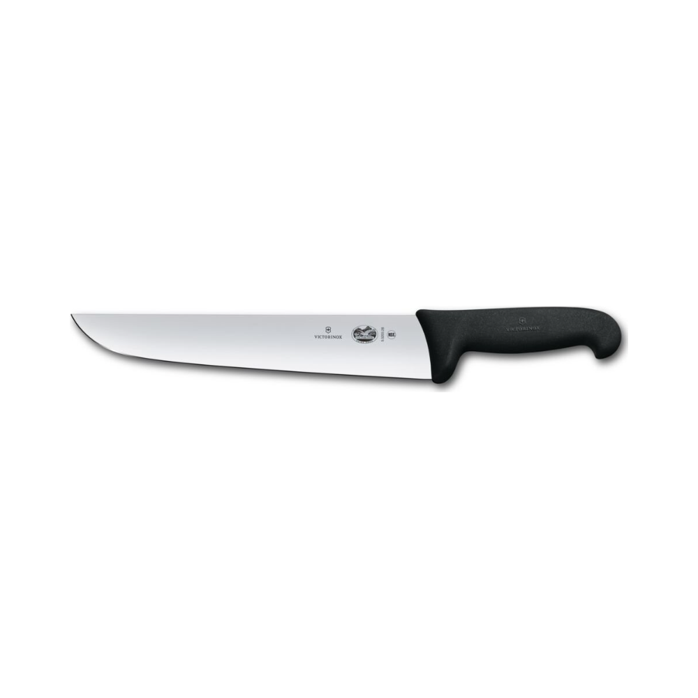 Fibrox, slaughter and butcher knife, 28cm, straight, black