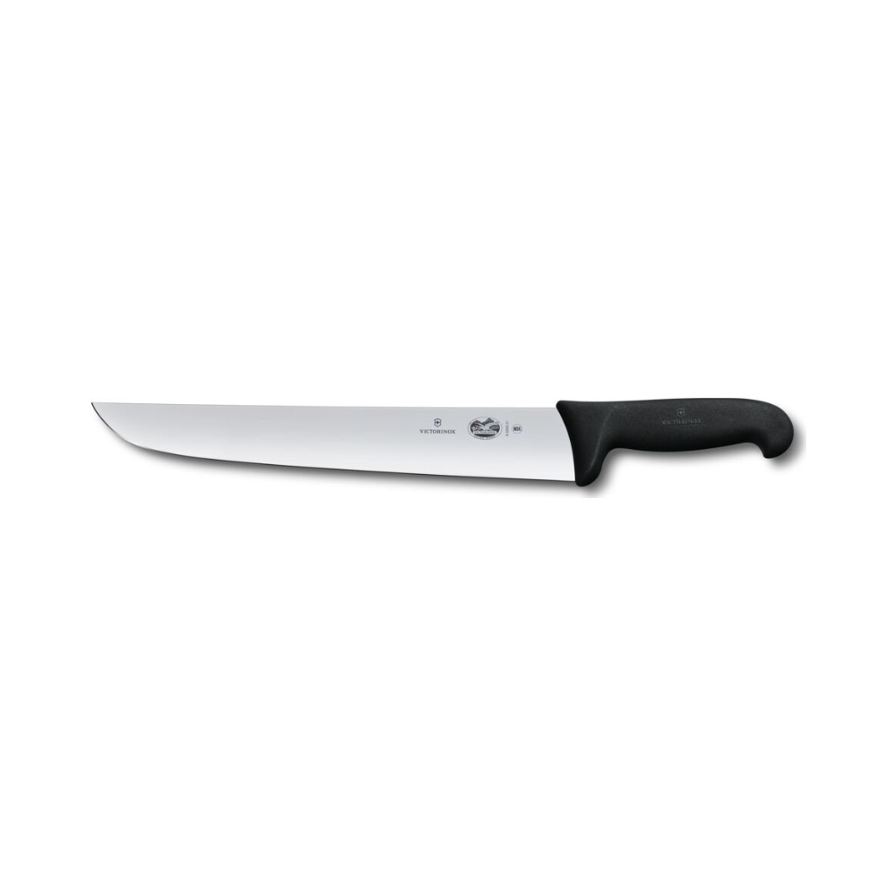 Fibrox, slaughter and butcher knife, 31cm, straight, black
