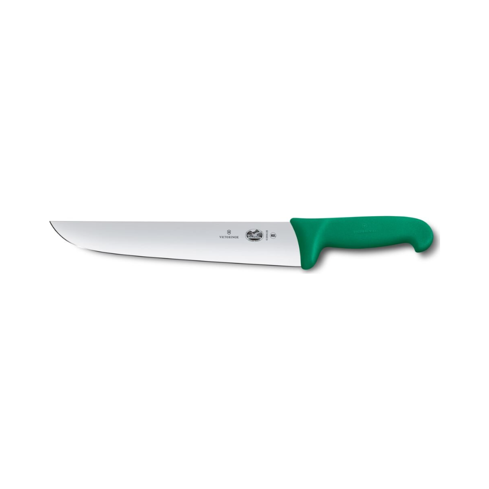 Fibrox, slaughter and butcher knife, 28cm, straight, green