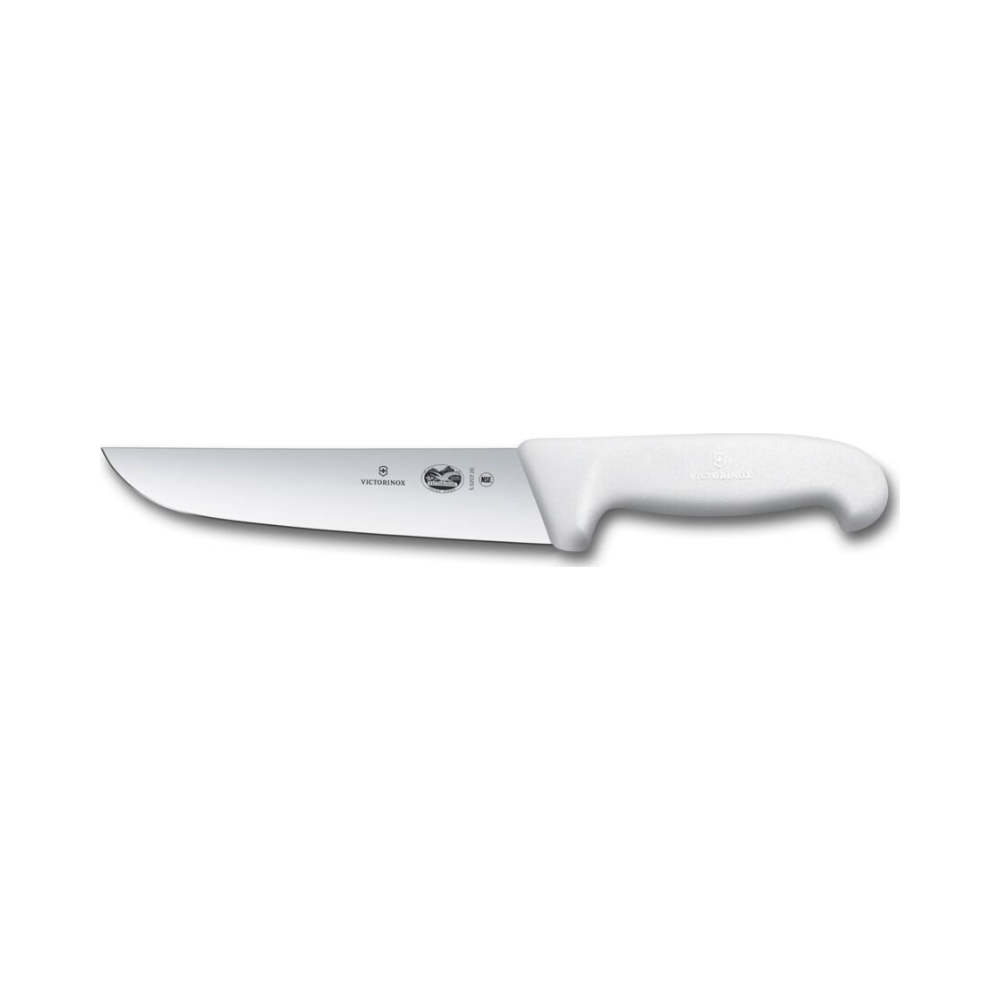 Fibrox, slaughter and butcher knife, 18cm, straight, white