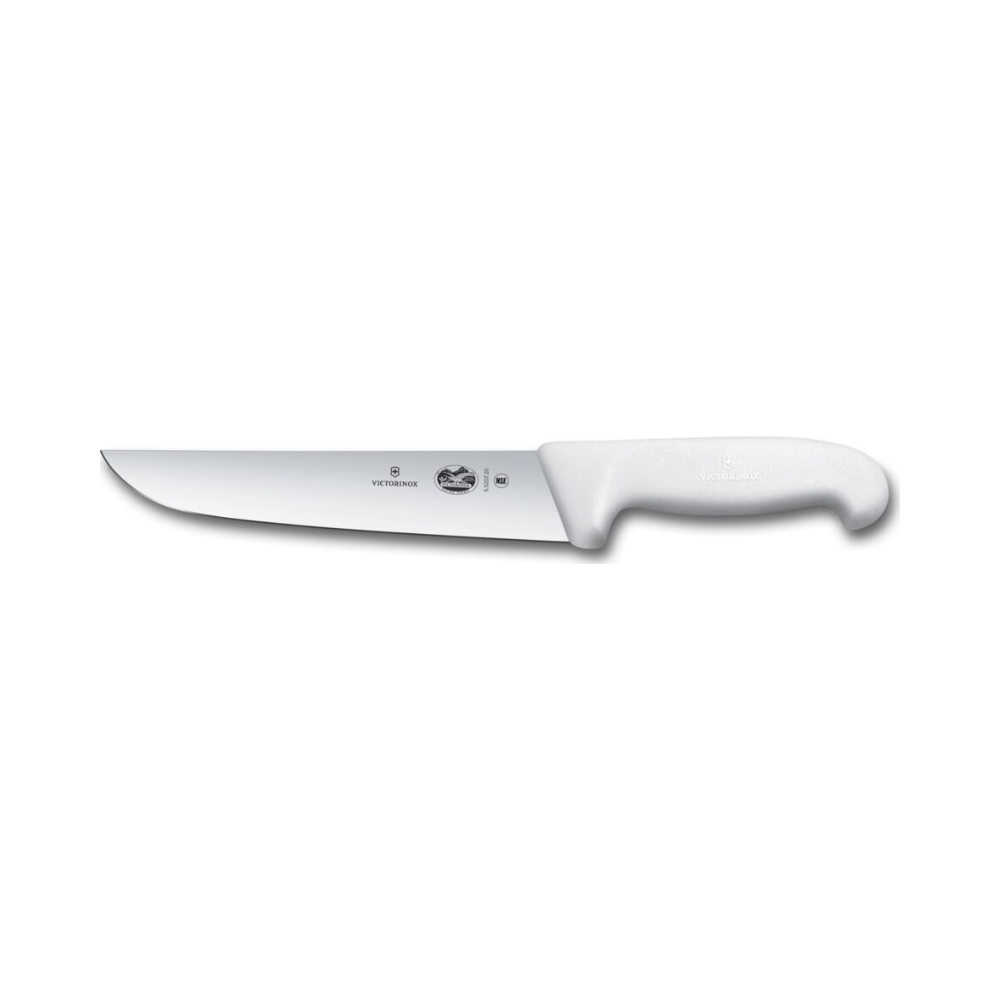 Fibrox, slaughter and butcher knife, 20cm, straight, white