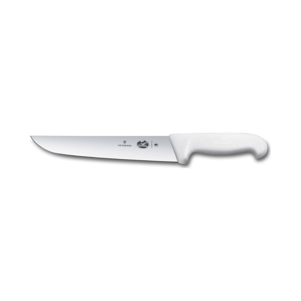 Fibrox, slaughter and butcher knife, 23cm, straight, white