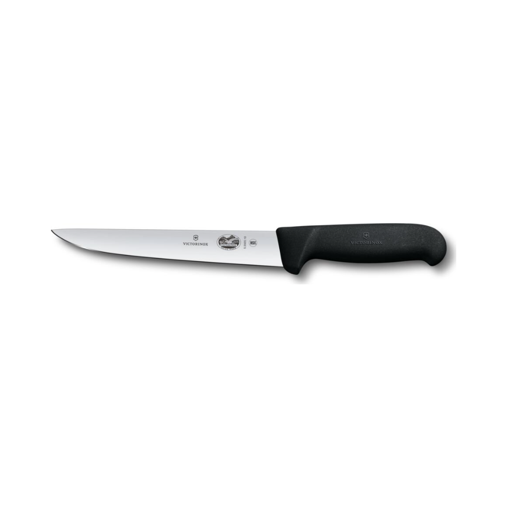 Fibrox, sticking knife, 18cm, straight, black