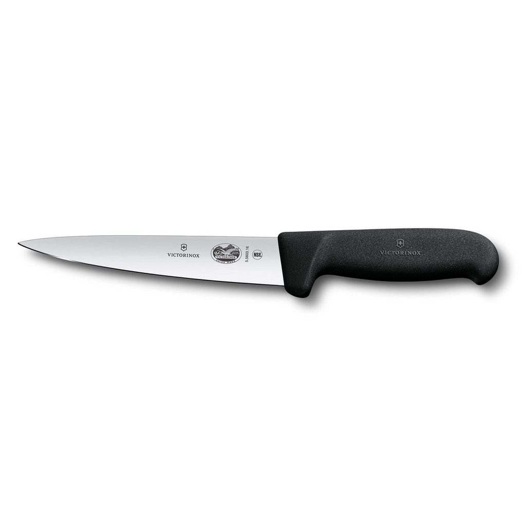 Fibrox, sticking knife, 20cm, straight, black