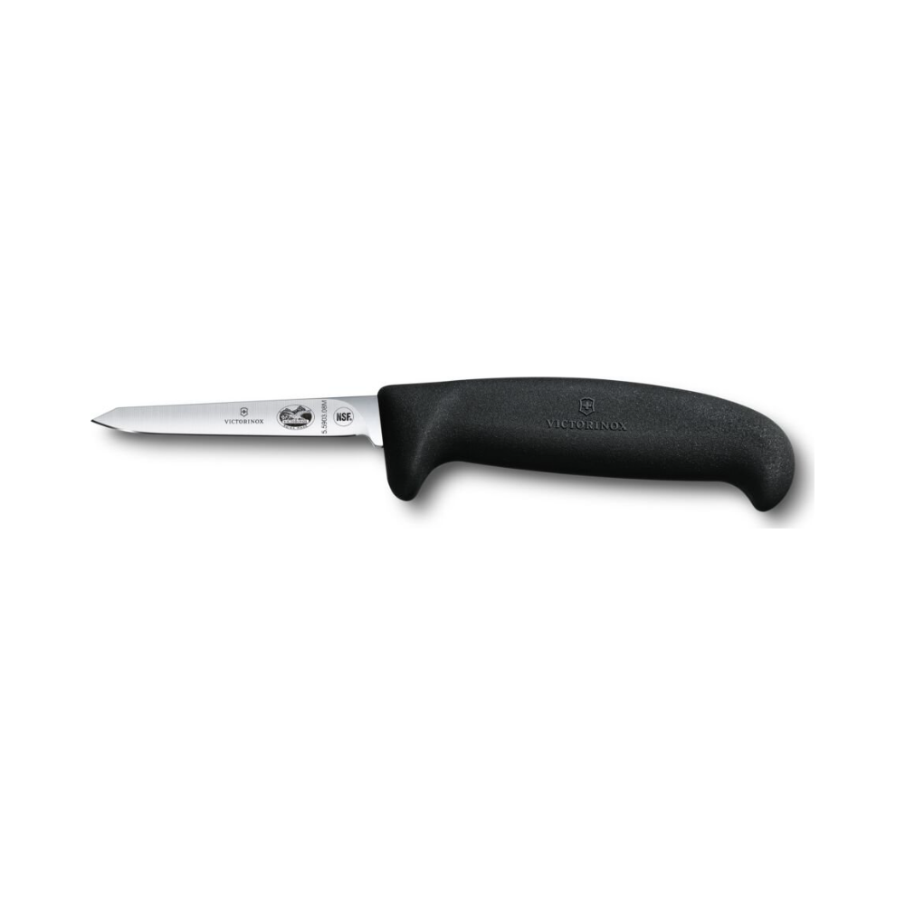 Fibrox, poultry knife, 8cm, straight, medium, black