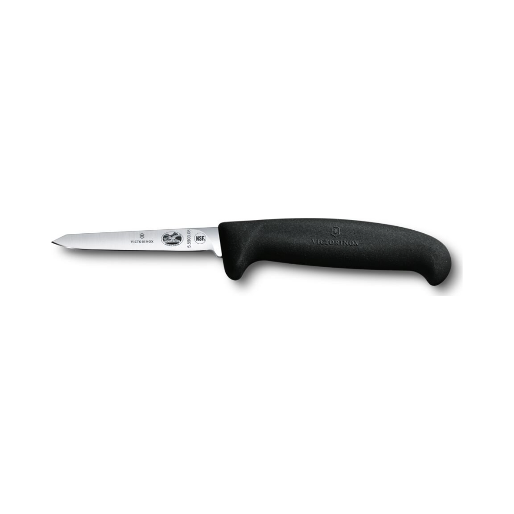 Fibrox, poultry knife, 8cm, straight, medium, black