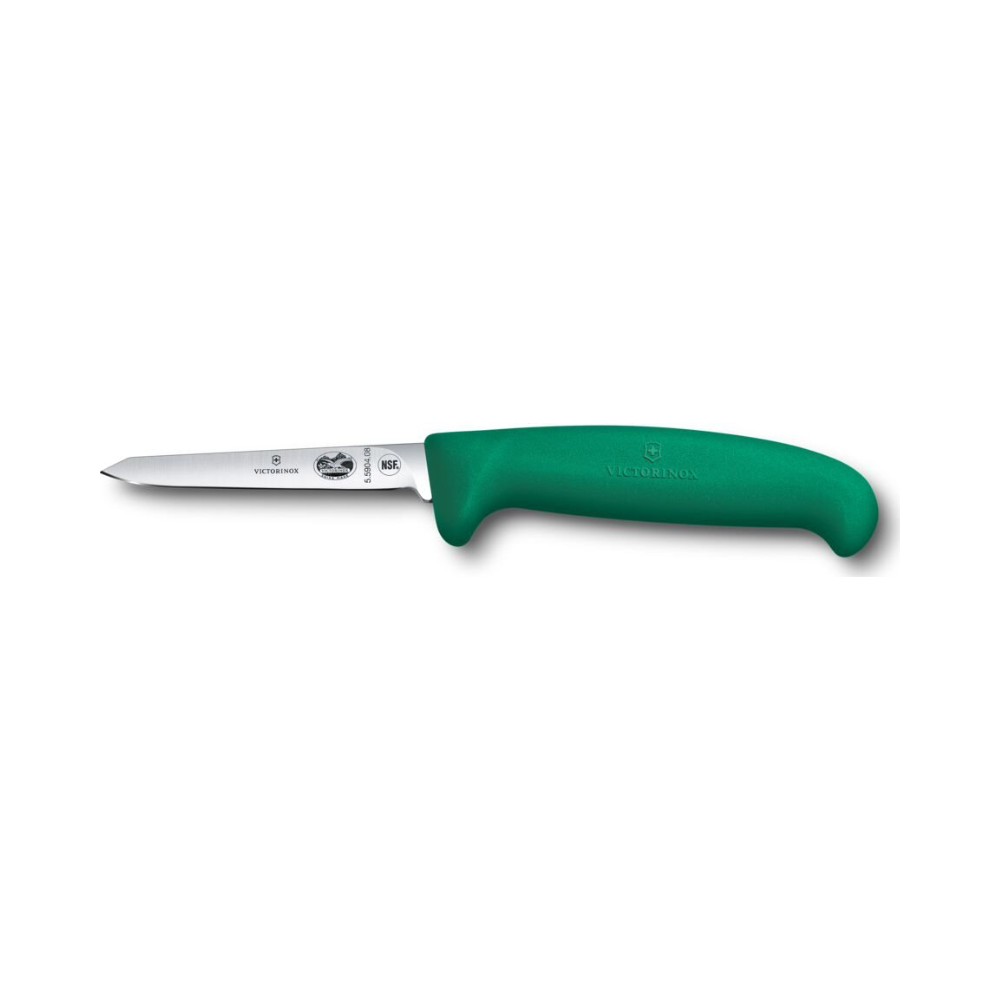 Fibrox, poultry knife, 8cm, straight, small, green