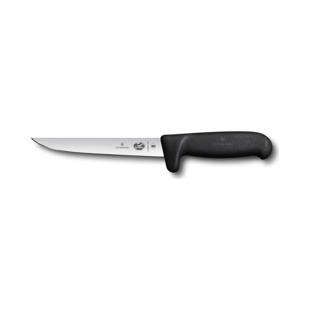 Fibrox, boning knife, 15cm, straight, safety grip, black