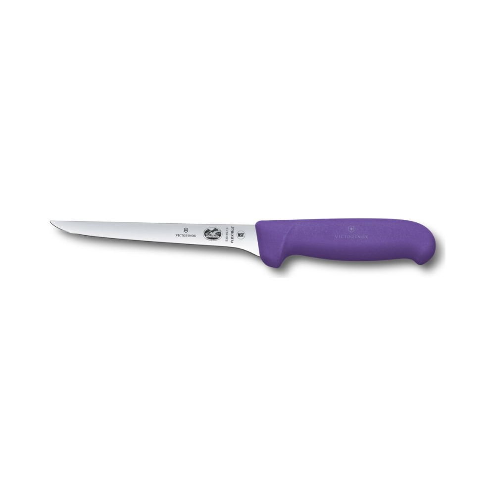 Fibrox, boning knife, 15cm, straight, flexible, purple