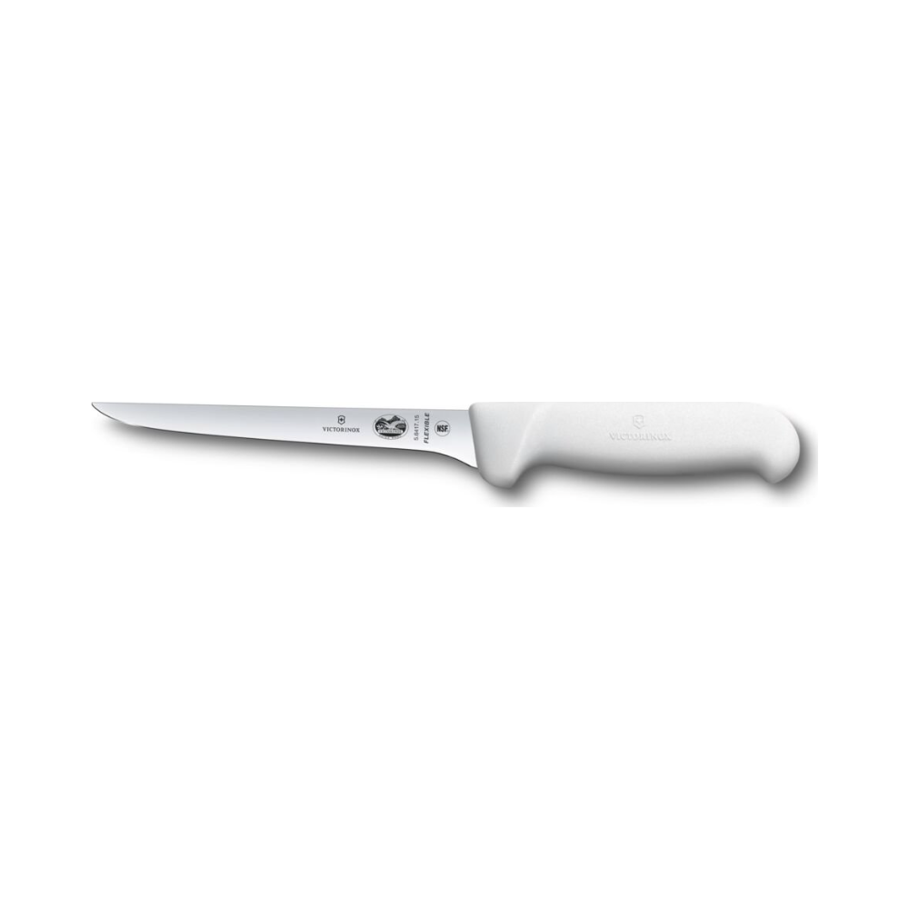 Fibrox, boning knife, 15cm, straight, flexible, white