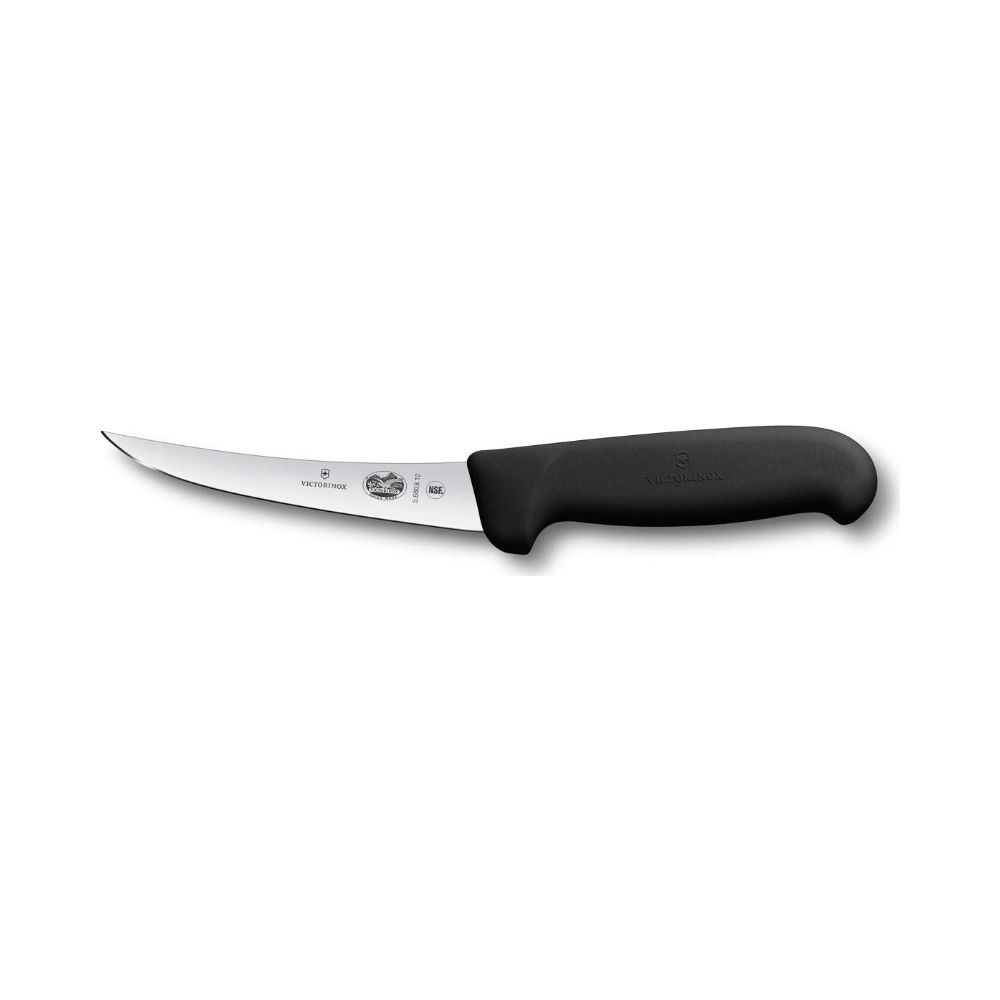 [VIC-5.6603.12B] Fibrox, boning knife, 12cm, straight, black, blister