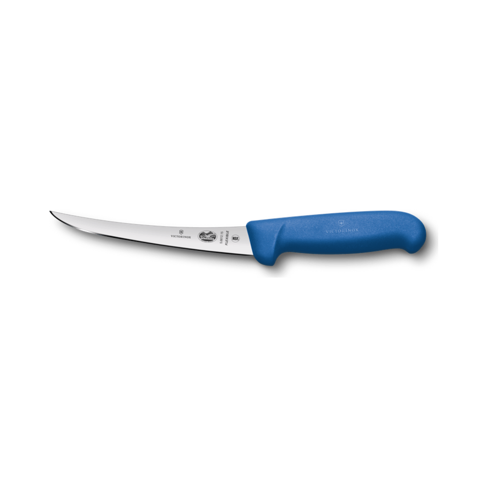 Fibrox, boning knife, 15cm, straight, flexible, blue, blister