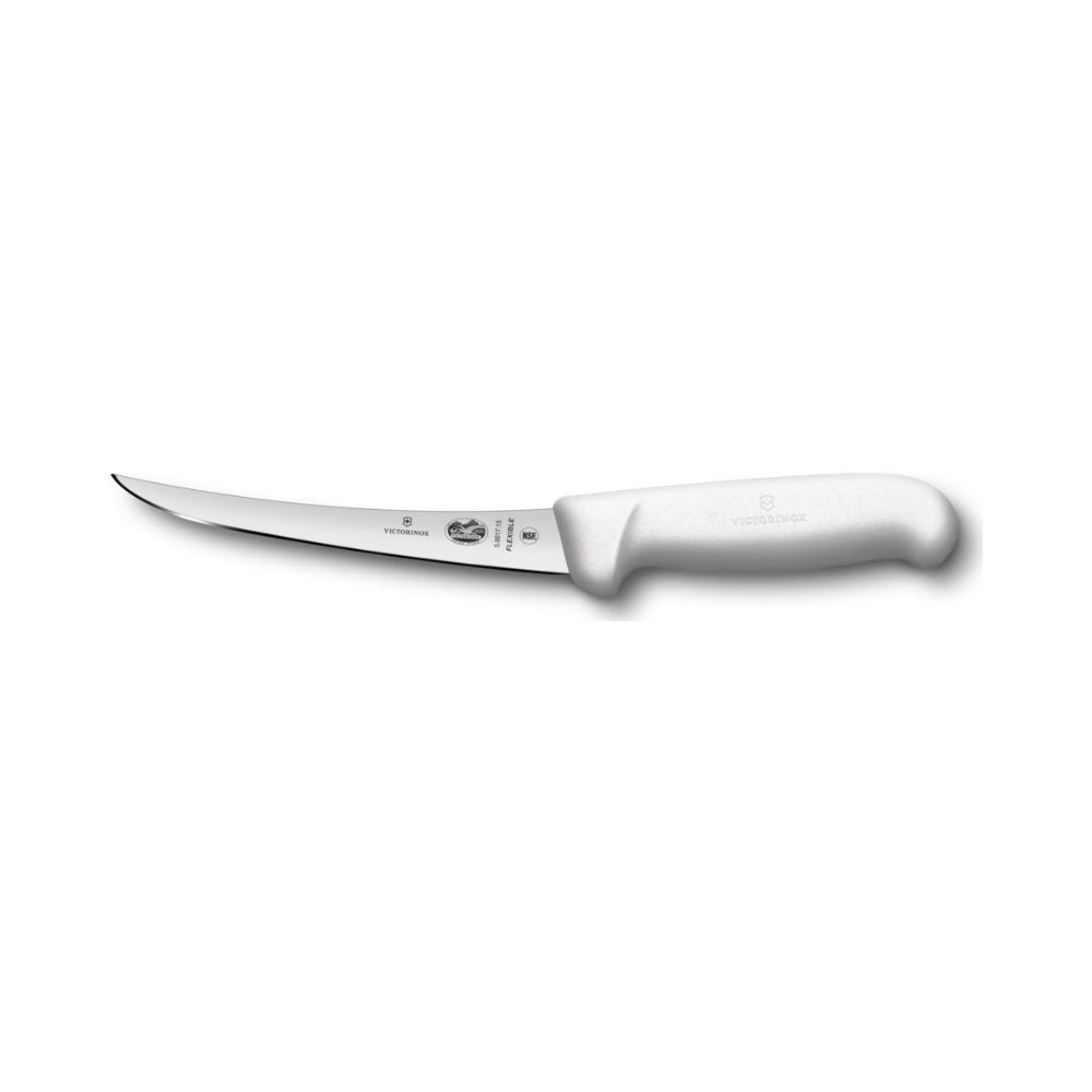 Fibrox, boning knife, 15cm, straight, flexible, white