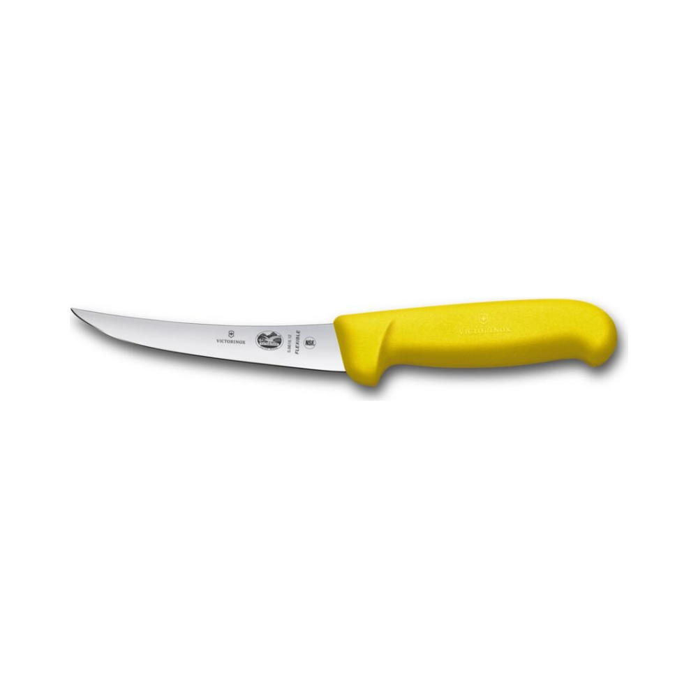 Fibrox, boning knife, 12cm, straight, flexible, yellow