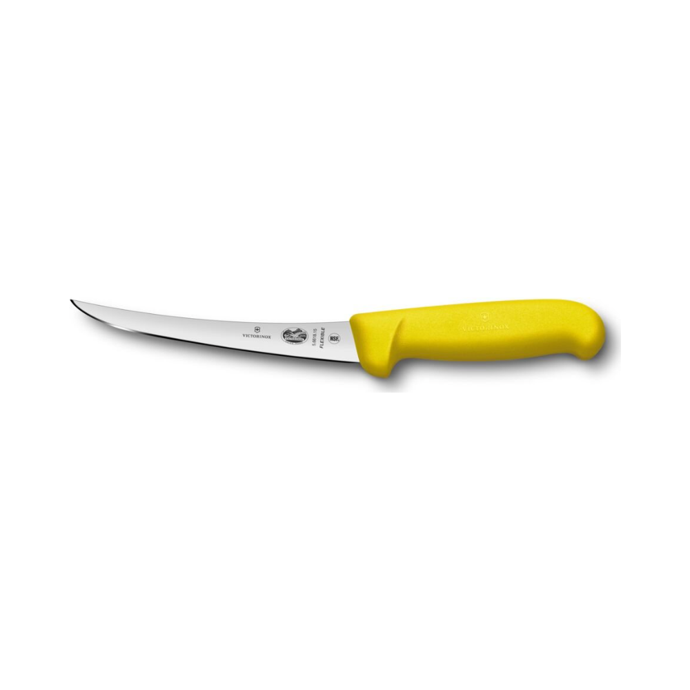 Fibrox, boning knife, 15cm, straight, flexible, yellow