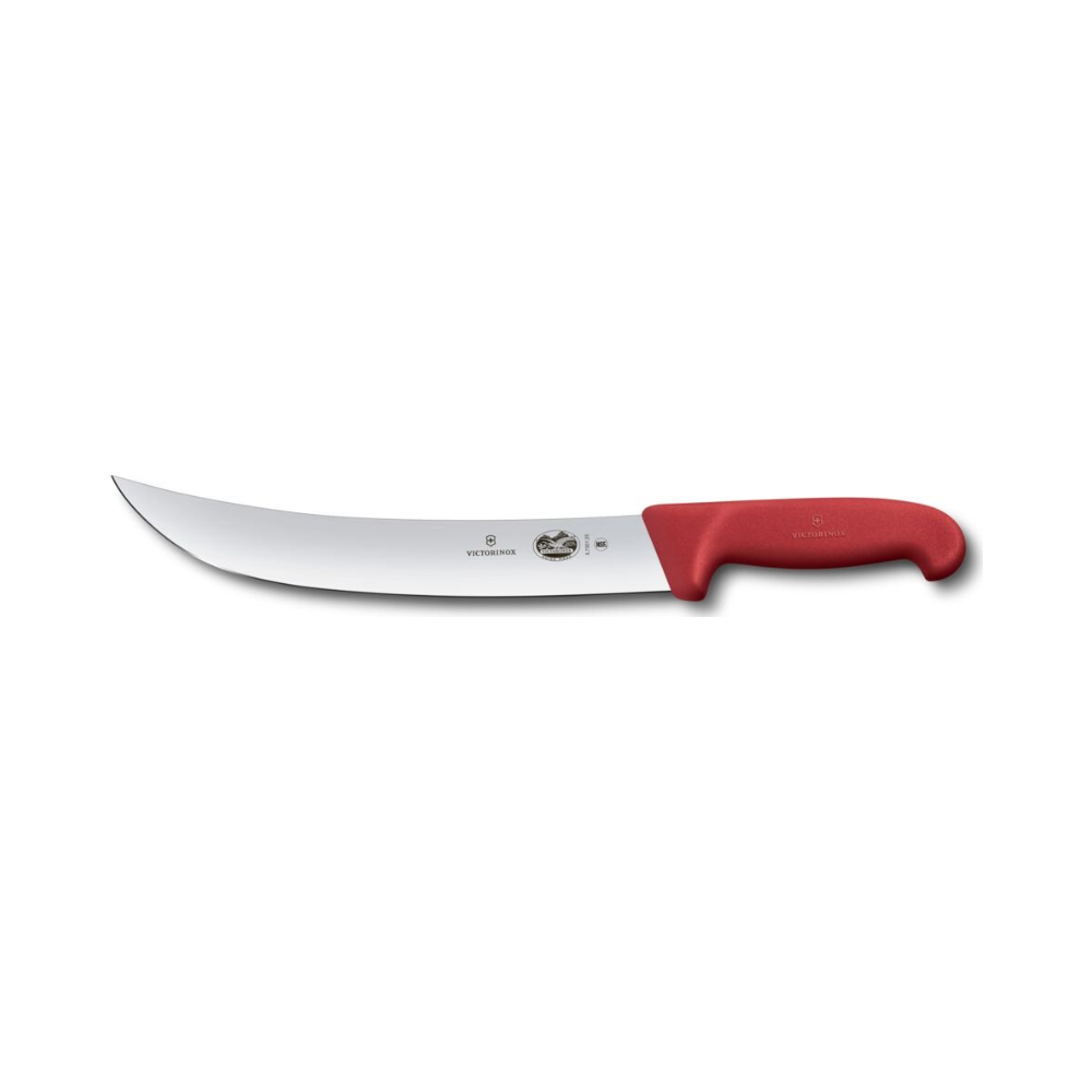 Fibrox, cimeter knife, 25cm, straight, red