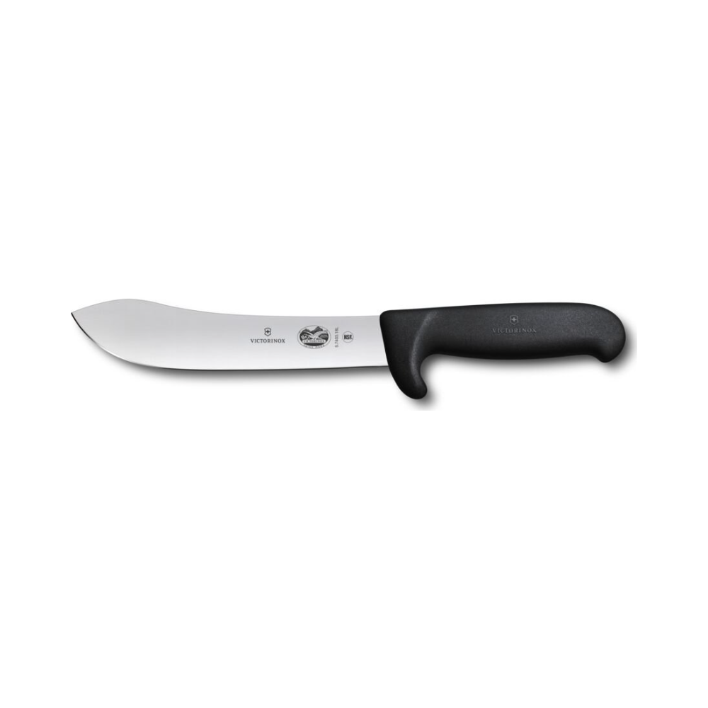 Fibrox, butcher knife, 18cm, straight, safety nose, black