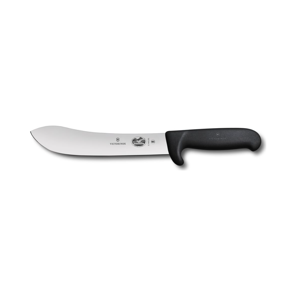 Fibrox, butcher knife, 20cm, straight, safety nose, black