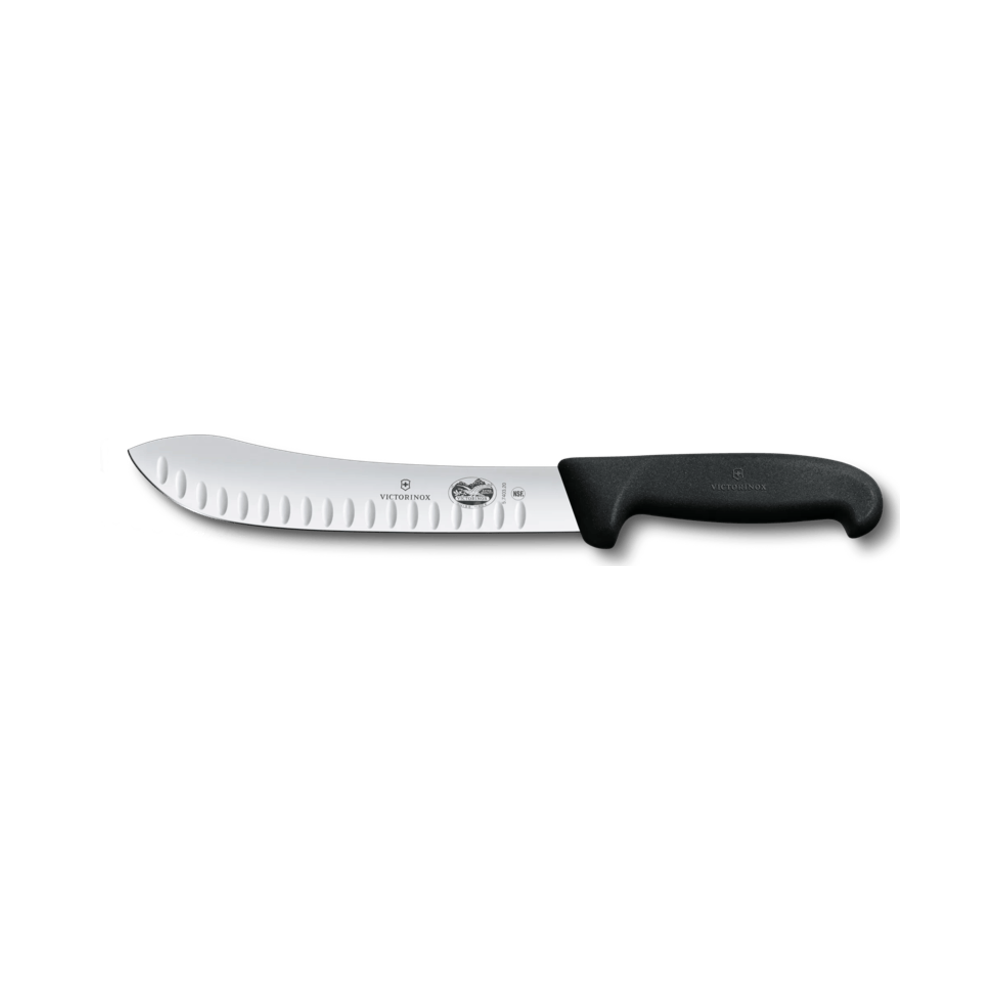 [VIC-5.7423.20B] Fibrox, butcher knife, 20cm, fluted, black, blister