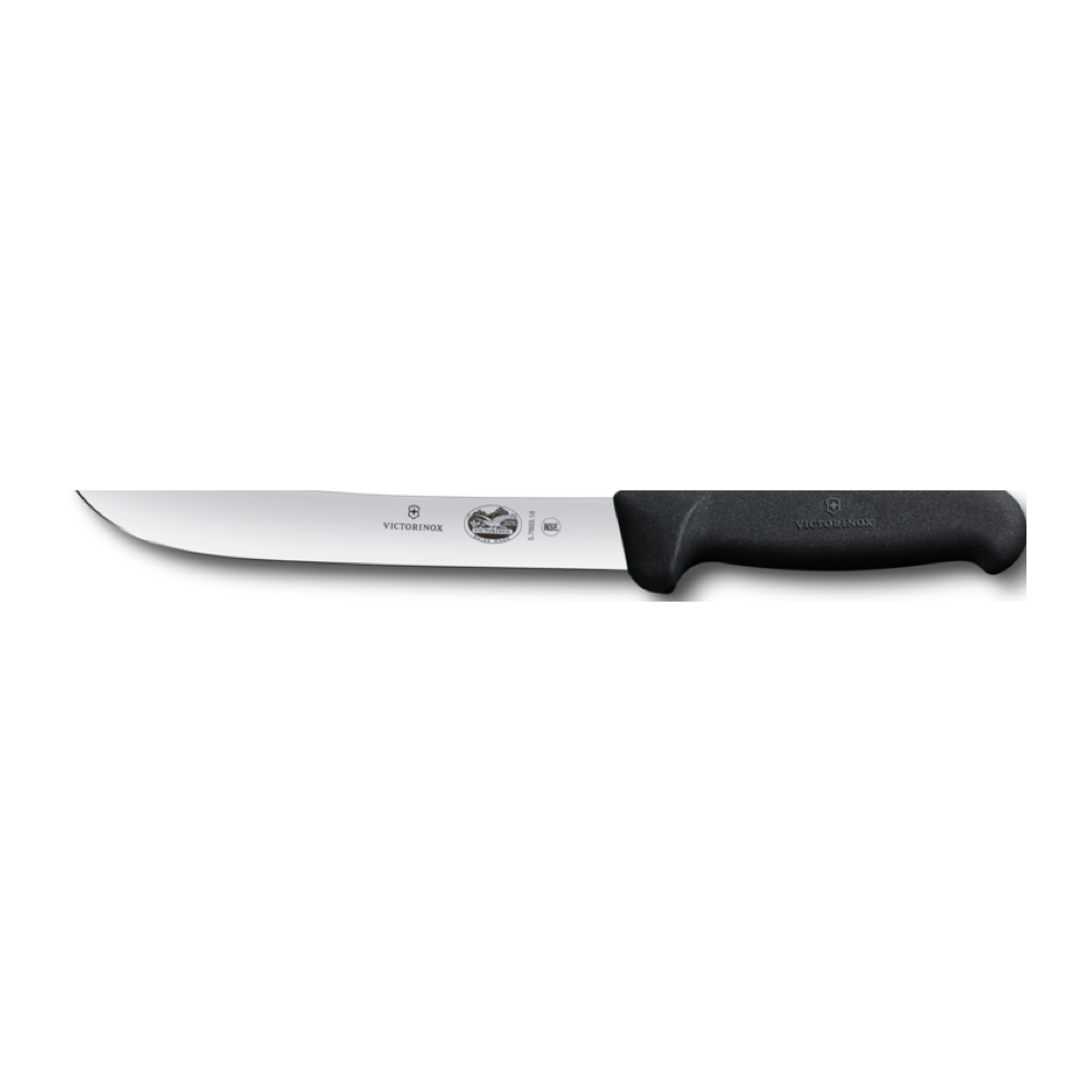 Fibrox, butcher knife, 15cm, straight, stiff, black