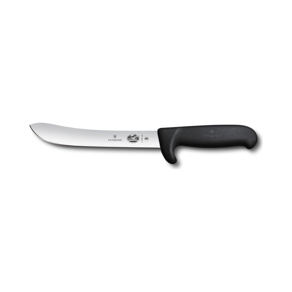 Fibrox, butcher knife, 18cm, straight, safety nose, black