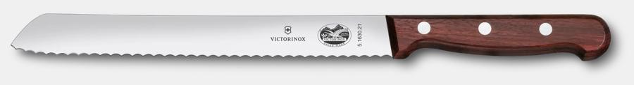 [VIC-5.1630.21G] Wood, bread knife, 21cm, wavy, modified maple, gift box