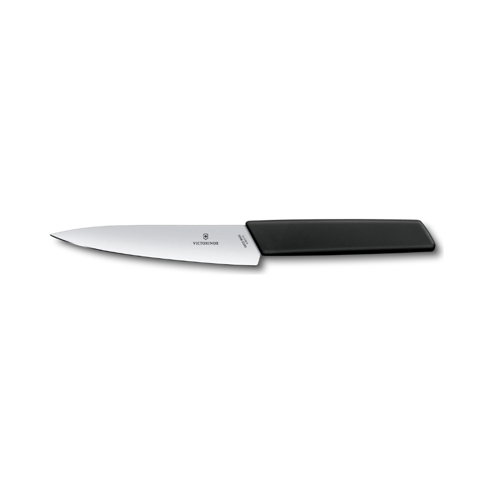 Swiss Modern, chef's knife, 15cm, straight, black, blister