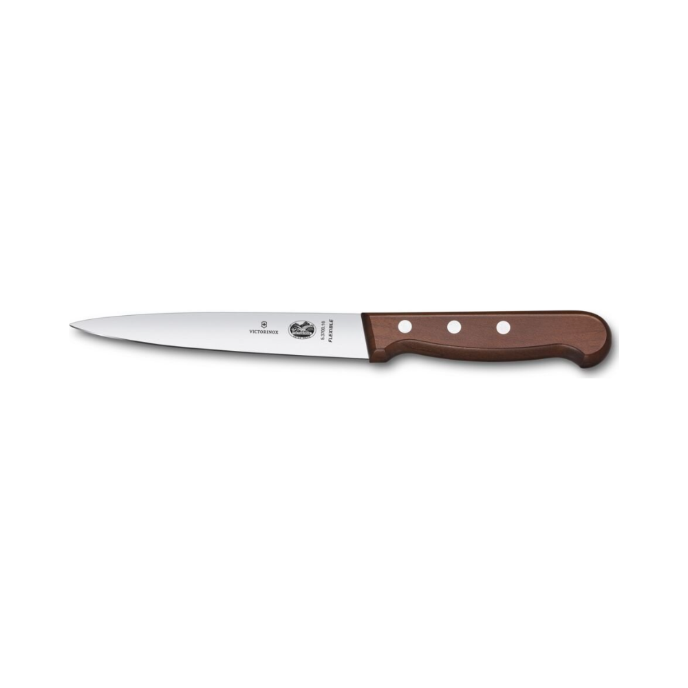 Wood, filleting knife, 16cm, straight, flexible, mod. maple
