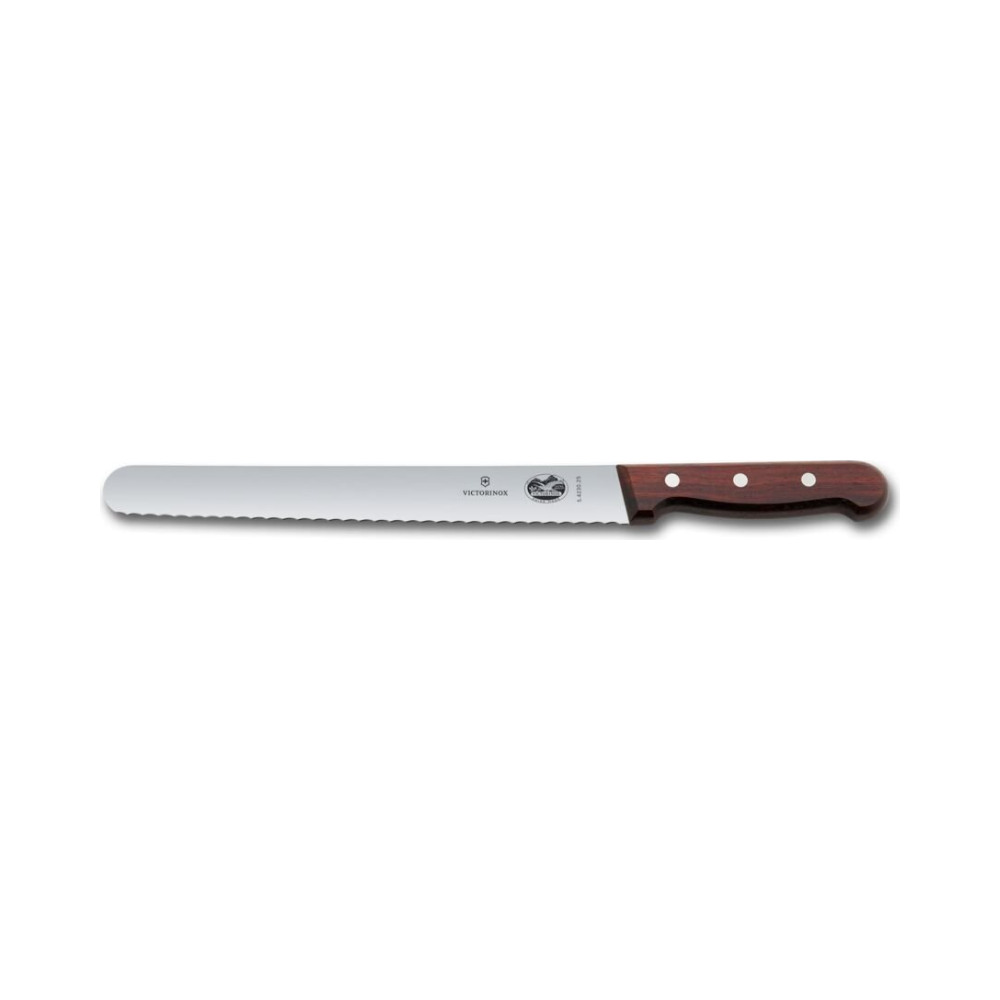 Wood, slicing knife, 25cm, wavy, modified maple