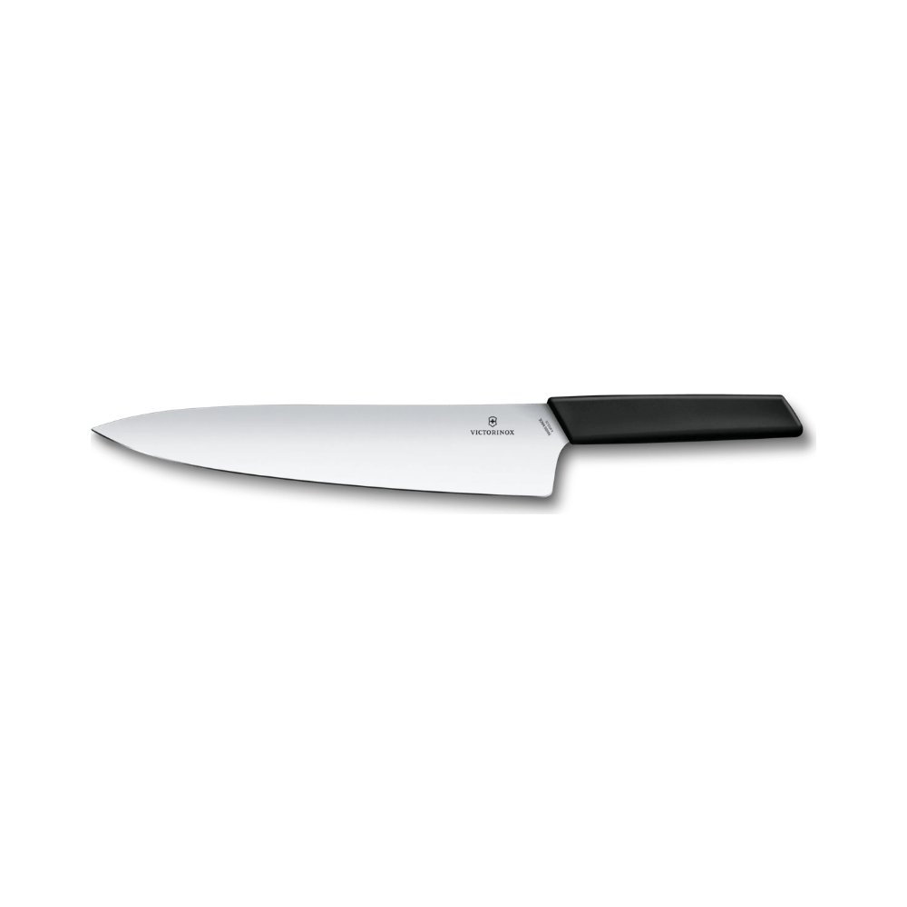 Swiss Modern, chef's knife, 25cm, straight, black, blister