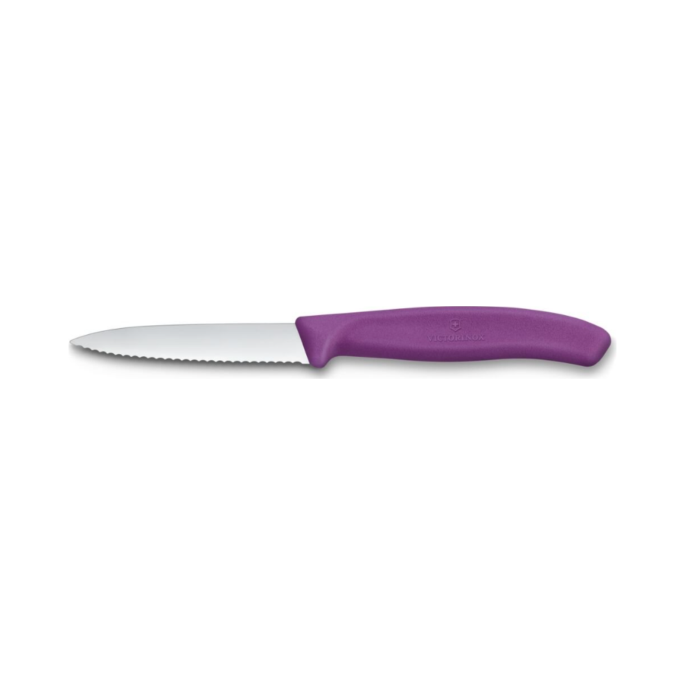 [VIC-6.7635.C1] Swiss Classic, paring knife, 8cm, wavy, pointed tip, purple